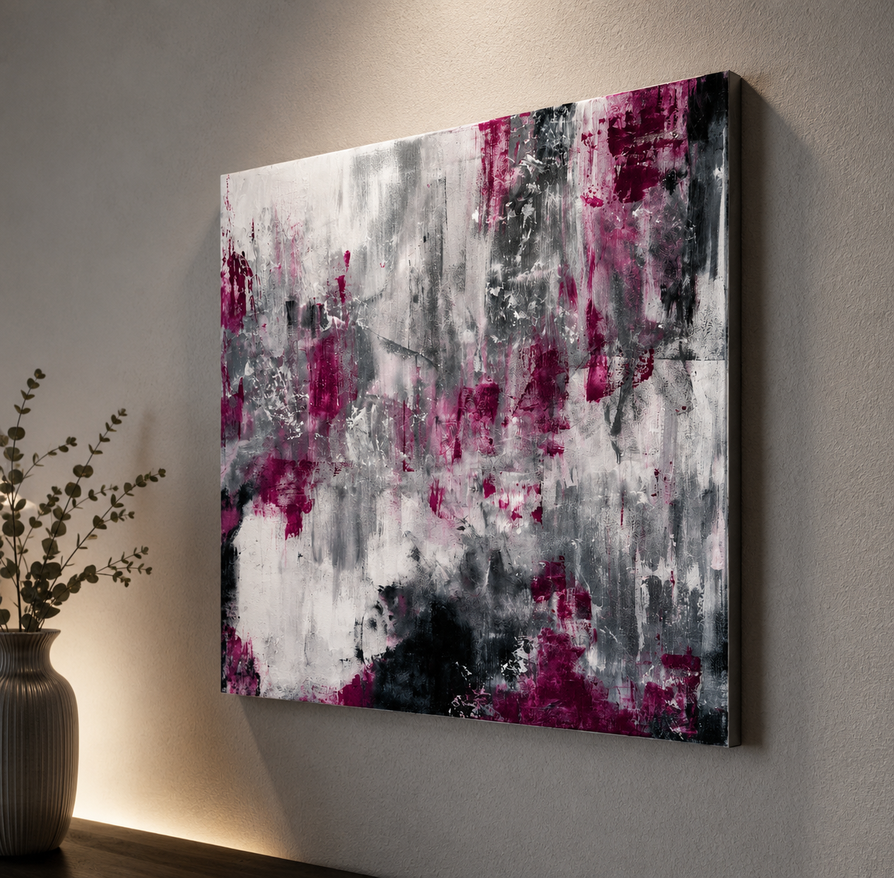 Mystic Berry abstraktes Kunstwerk 70x70 cm
